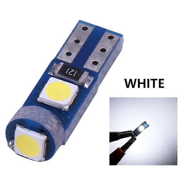 200pcs T5 Led Bulb 3SMD 3030 Chips Super Bright Car Board Instrument Panel Lamp Auto Dashboard Warming Indicator Wedge Light 12V