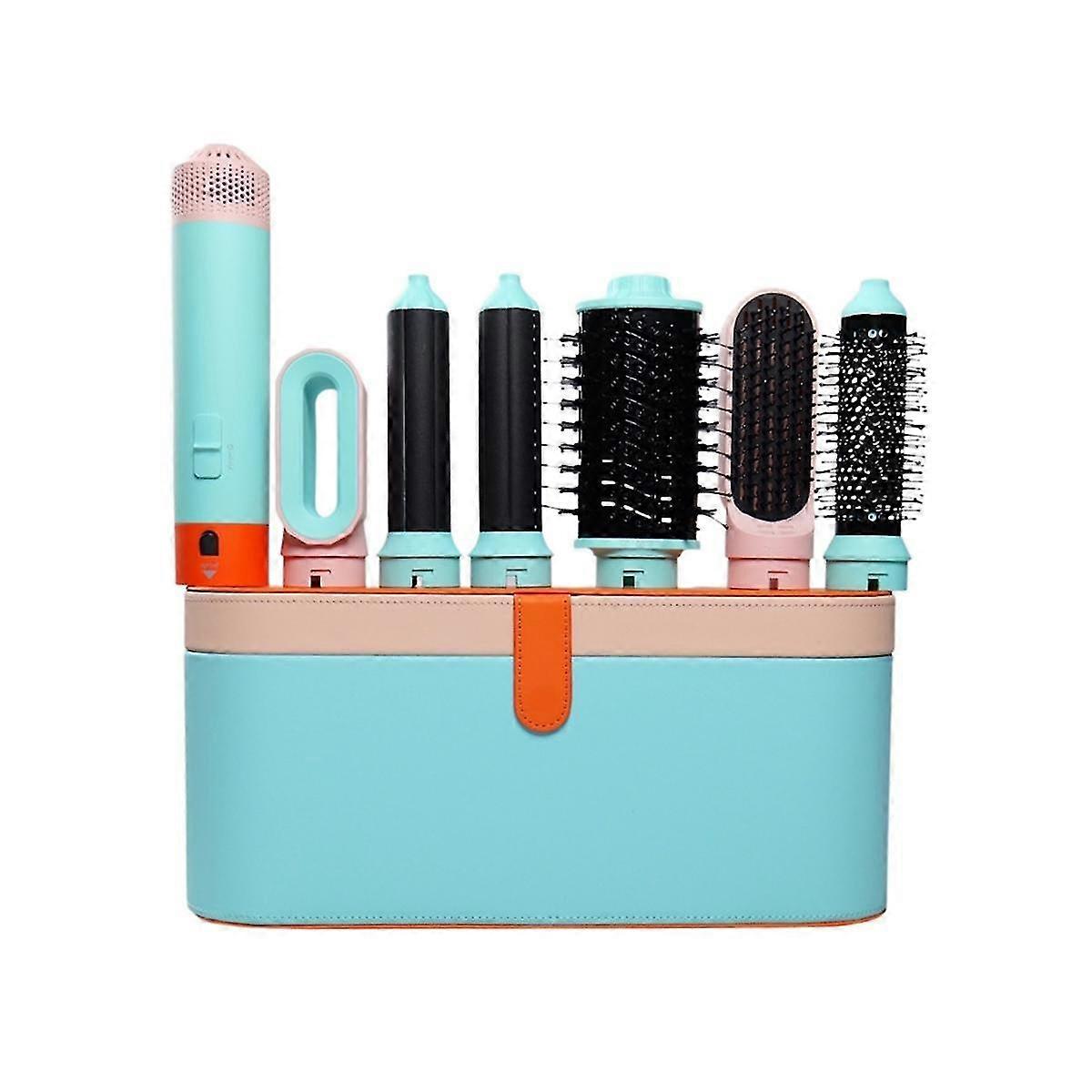 Set di pettini multifunzionale per asciugacapelli 6in1 Hot Airstyler Bigodino per capelli Raddrizzamento Ferro arricciacapelli Strumento per spazzola per lo styling Spina europea