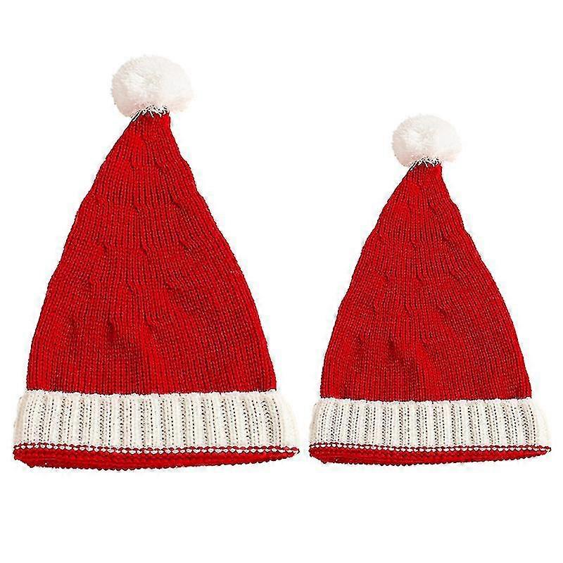Noel Anne Beanie Bebek Beanie Ebeveyn-çocuk Santa Şapka Örme Şapka Kış Sıcak Noel Cap