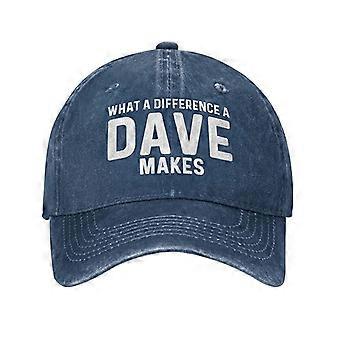 What A Difference A Dave Makes Hat for Men Dad Hat with Design Hats Baseball Cap