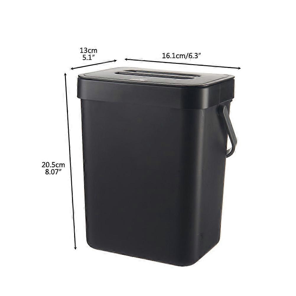 Small Kitchen Compost Bin 3L Kitchen Waste Bin Household Countertop Container with Lid compatible Rubbish Composter