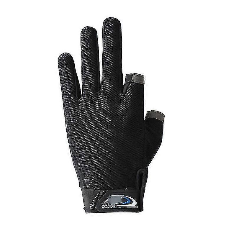 1pair Gants de cyclisme Respirant Protection solaire Fitness Pêche Antidérapant Gants Deux doigts Coupés Demi-doigt Sports Gants de vélo