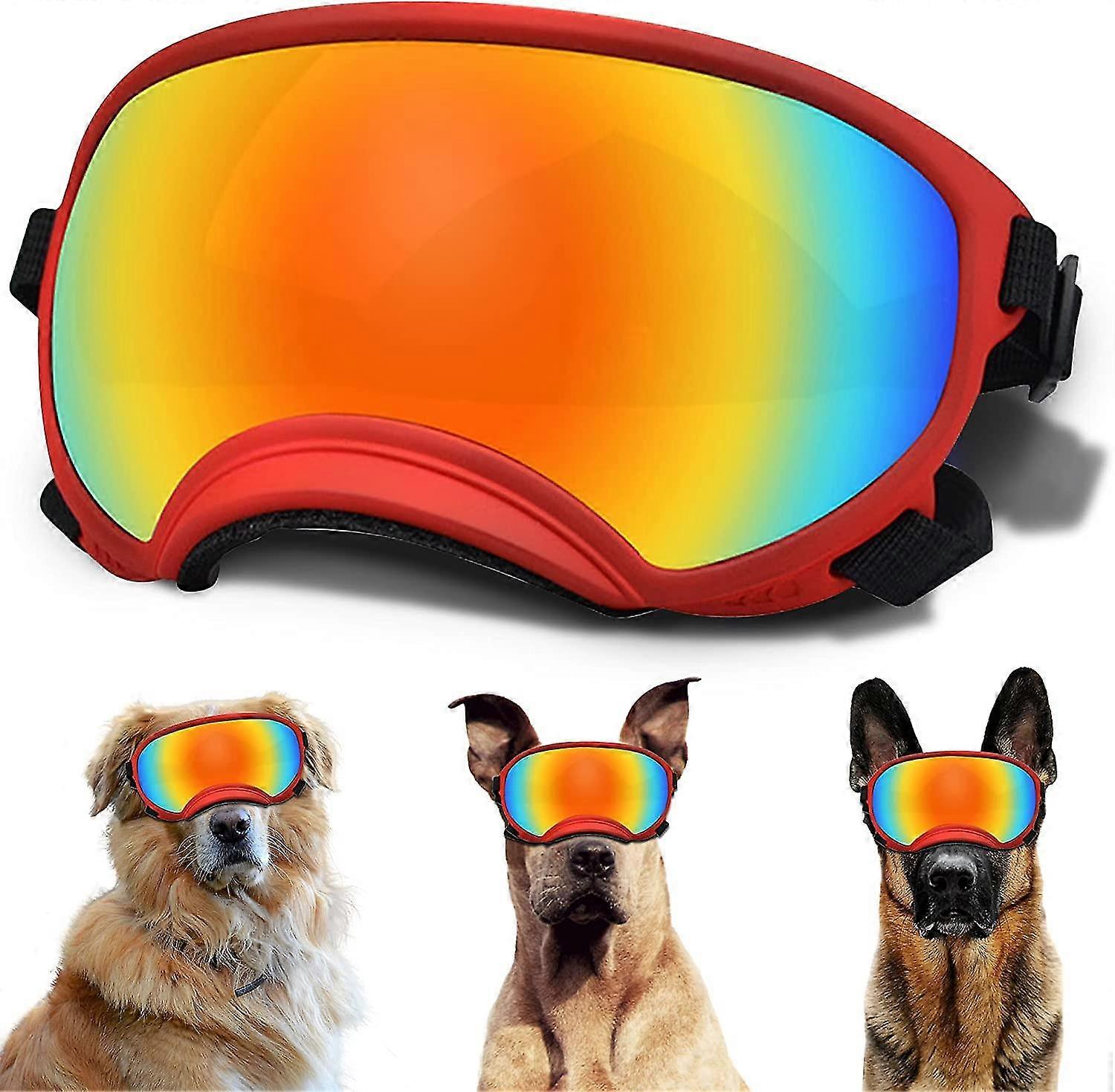 Dog Goggles, Dog Sunglasses With Adjustable Strap Uv Protection Breathable All-round Vision