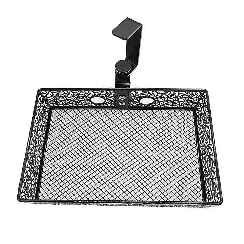 Hidden Under Desk Storage Basket Black Rotating