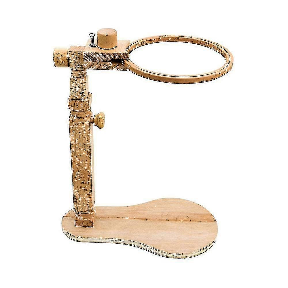 Stand de broderie Rotatif point de croix Support Lap Hêtre Bois Broderie Porte-cerceau mains libres Aiguille