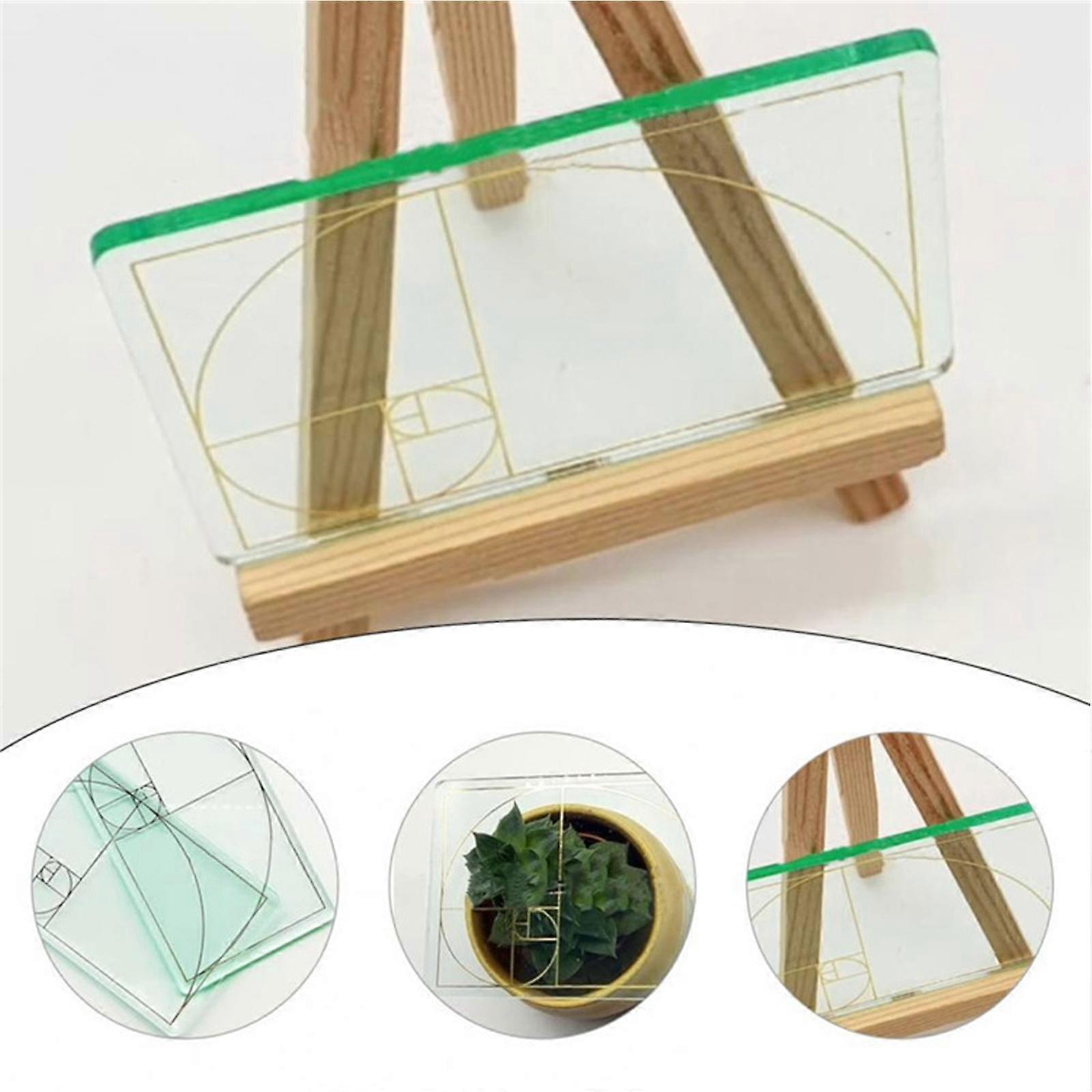 Golden Ratio Viewfinder, Golden Cut Viewfinder, Artist's View Catcher, Proportional Scale Divider, Drawing Tool for Artists & Designers