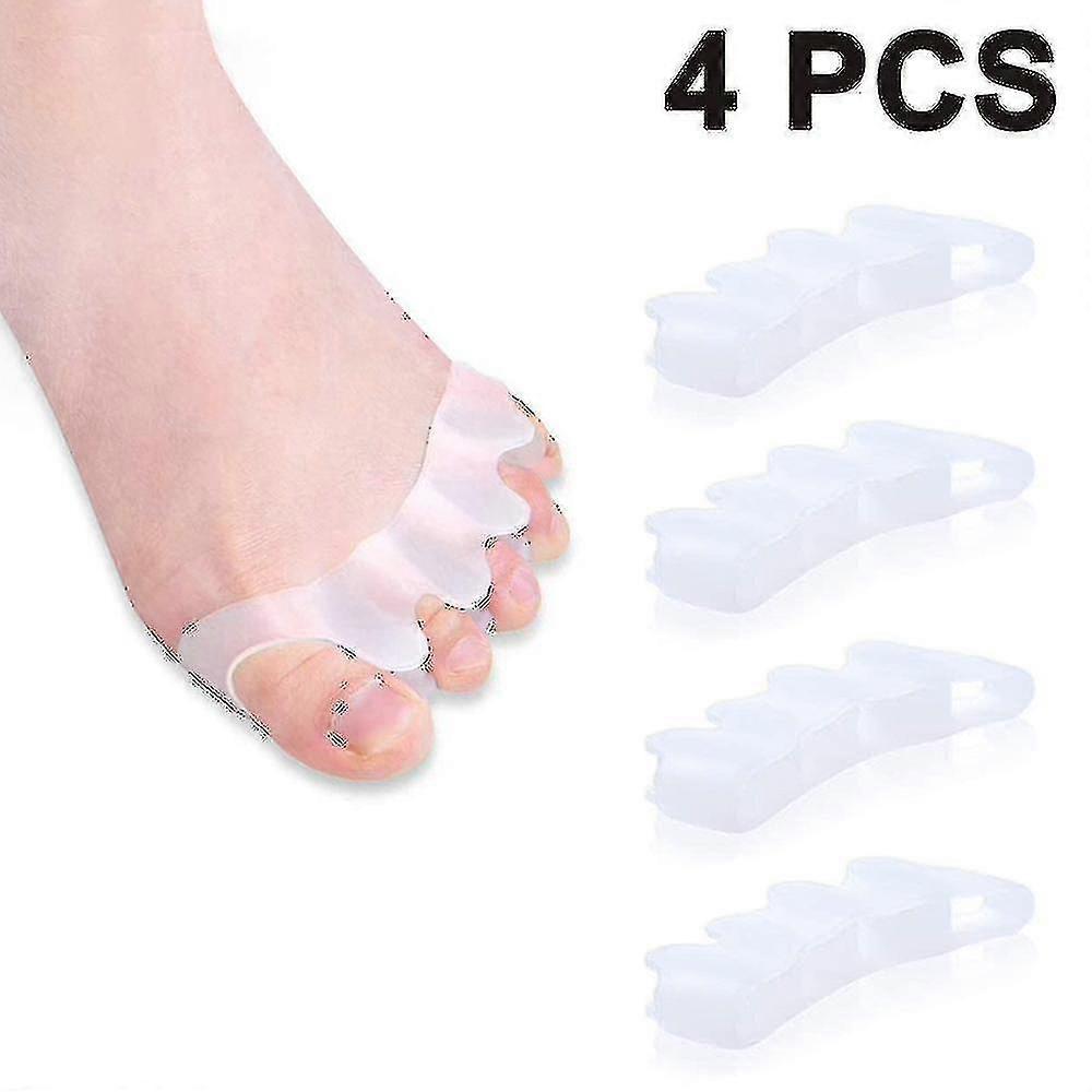 4 Pcs Toe Separators For Overlapping Toes And Restore Crooked