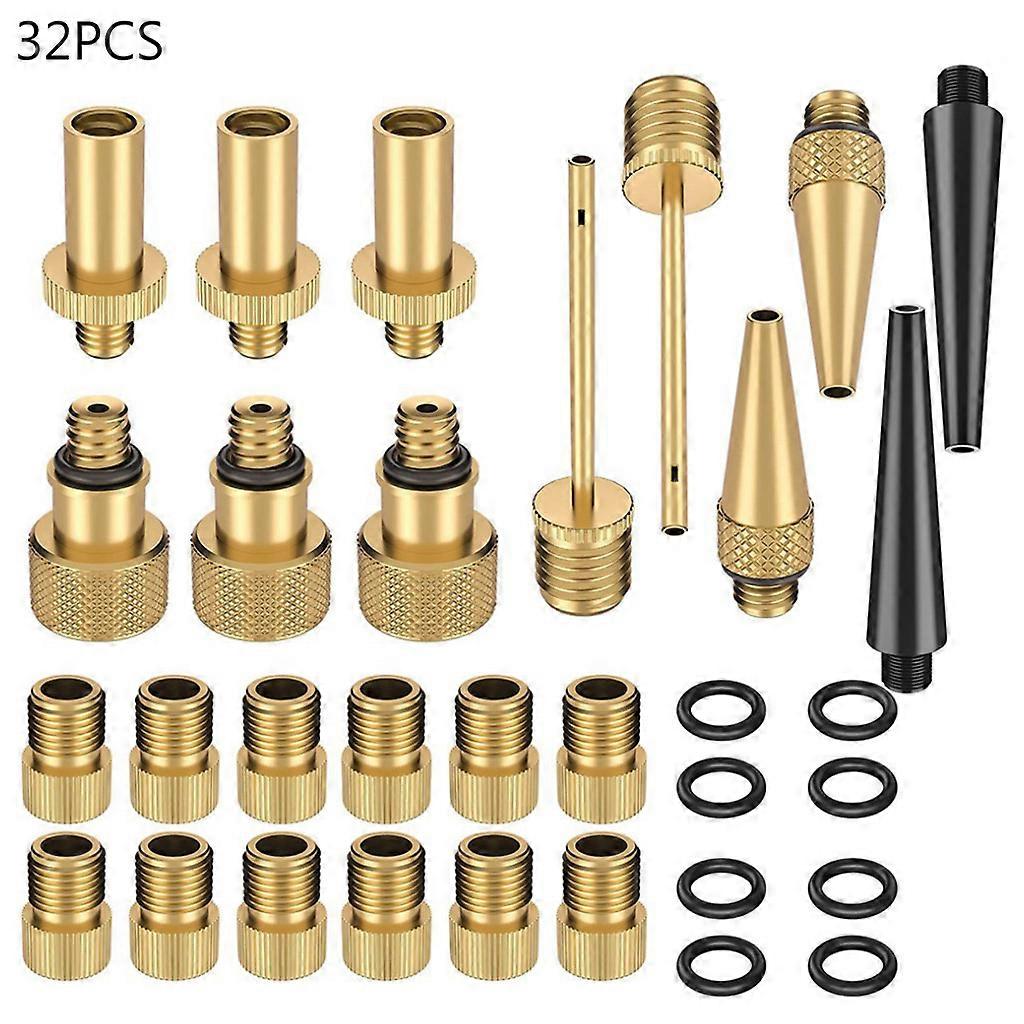 Dækventilomformer Cykelmessing, Presta- og Schrader-ventiladapterenheder