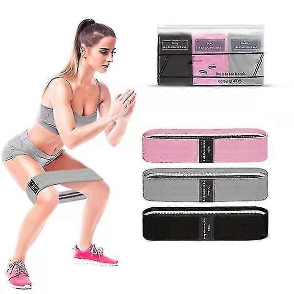 Resistance bands - Fabric exercise band set, 3 sets resistance level, non-slip fitness 2