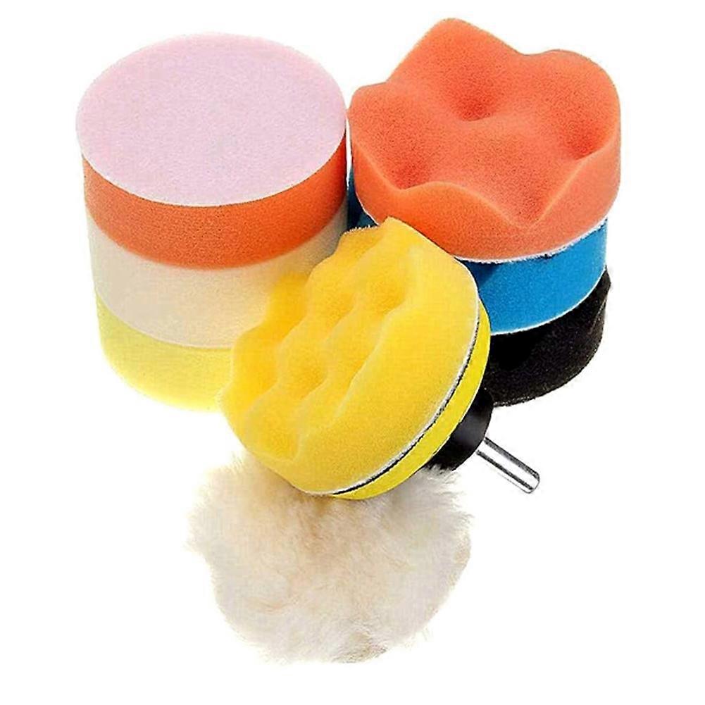 3-inch Polishing Waxing Buffing Buffer Sponge Pads Kit Car Polisher for Drill 11PC/SET 80mm