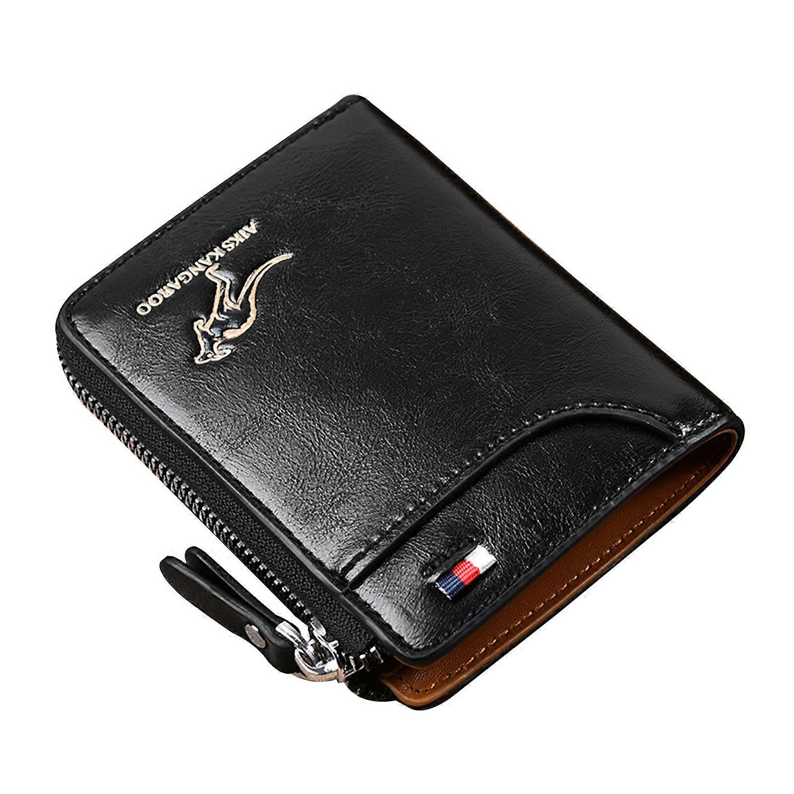 RFID حجب الجلود بطاقة الائتمان حامل حالة الرجال المال النقدي محفظة كليب محفظة