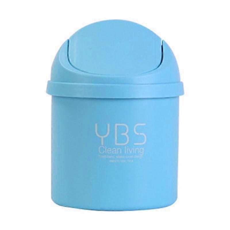 Mini Desktop Bin Small Trash Can Tube With Cover Bedroom Trash Garbage Can Clean Workspace Kitchen Storage Box Home Desk DustbinTrash Cans & Wastebask