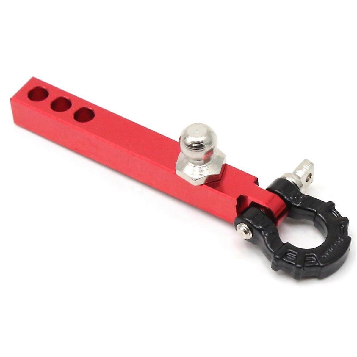 Metal Trailer Tow Hook for 1/10 RC Crawler TRX4 -6 Axial SCX10 90046 Redcat Upgrade Parts,Red+Black