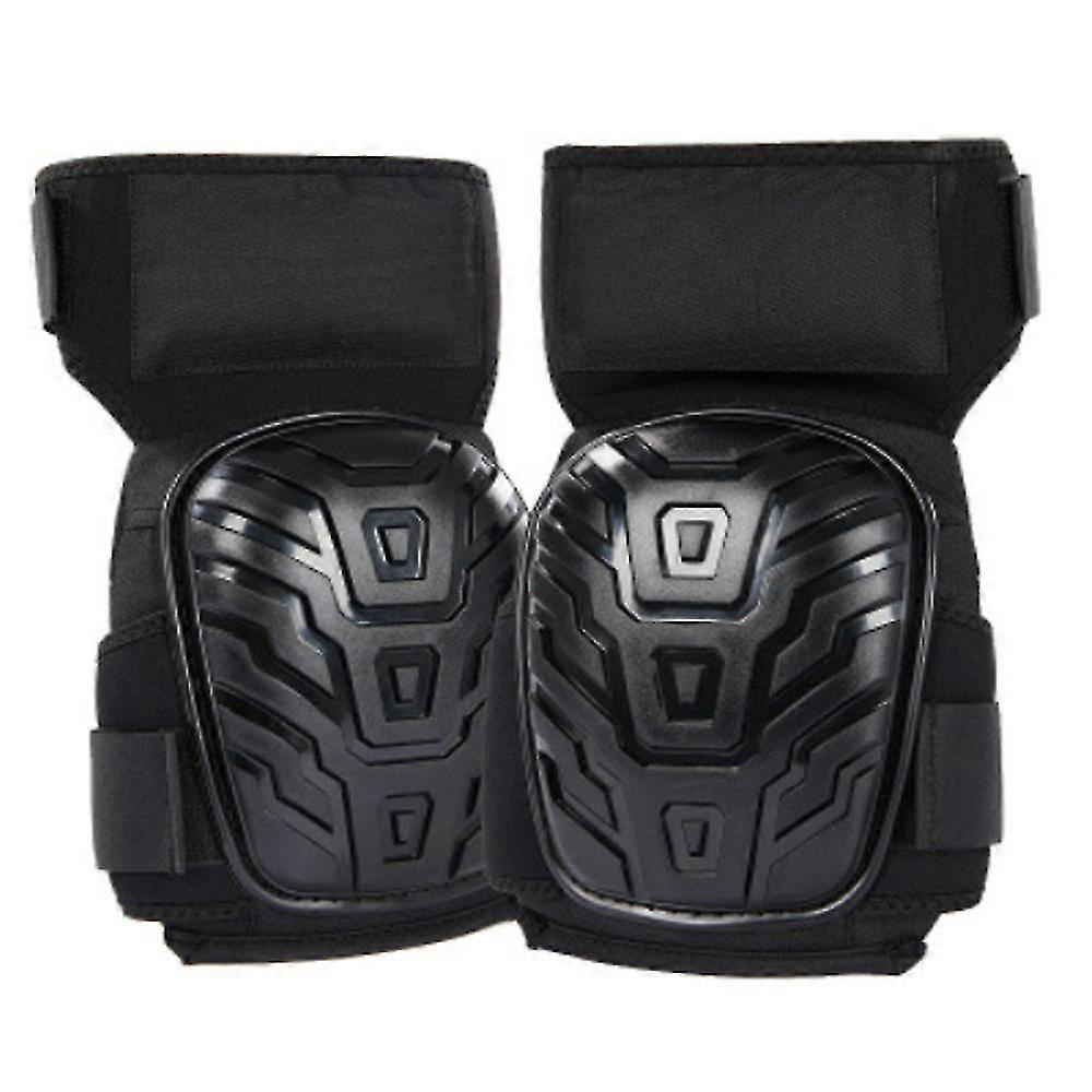 Work knee pads, for professional men and women - with an improved adjustable two-layer strap system at the thigh and shin, sturdy shell, soft foam