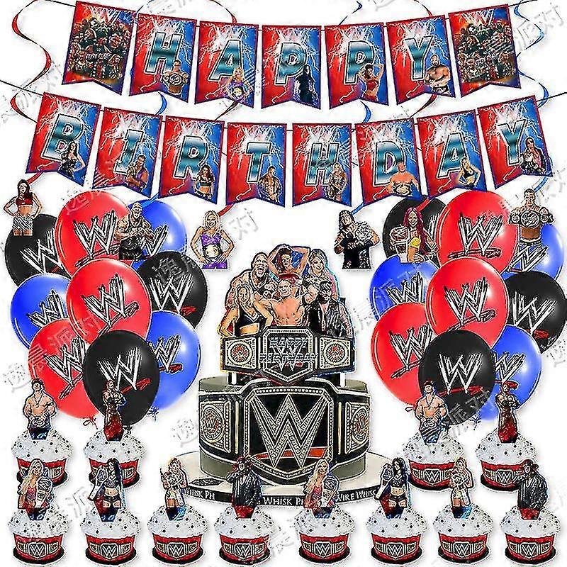 WWE Theme Happy Birthday Ballons Kit