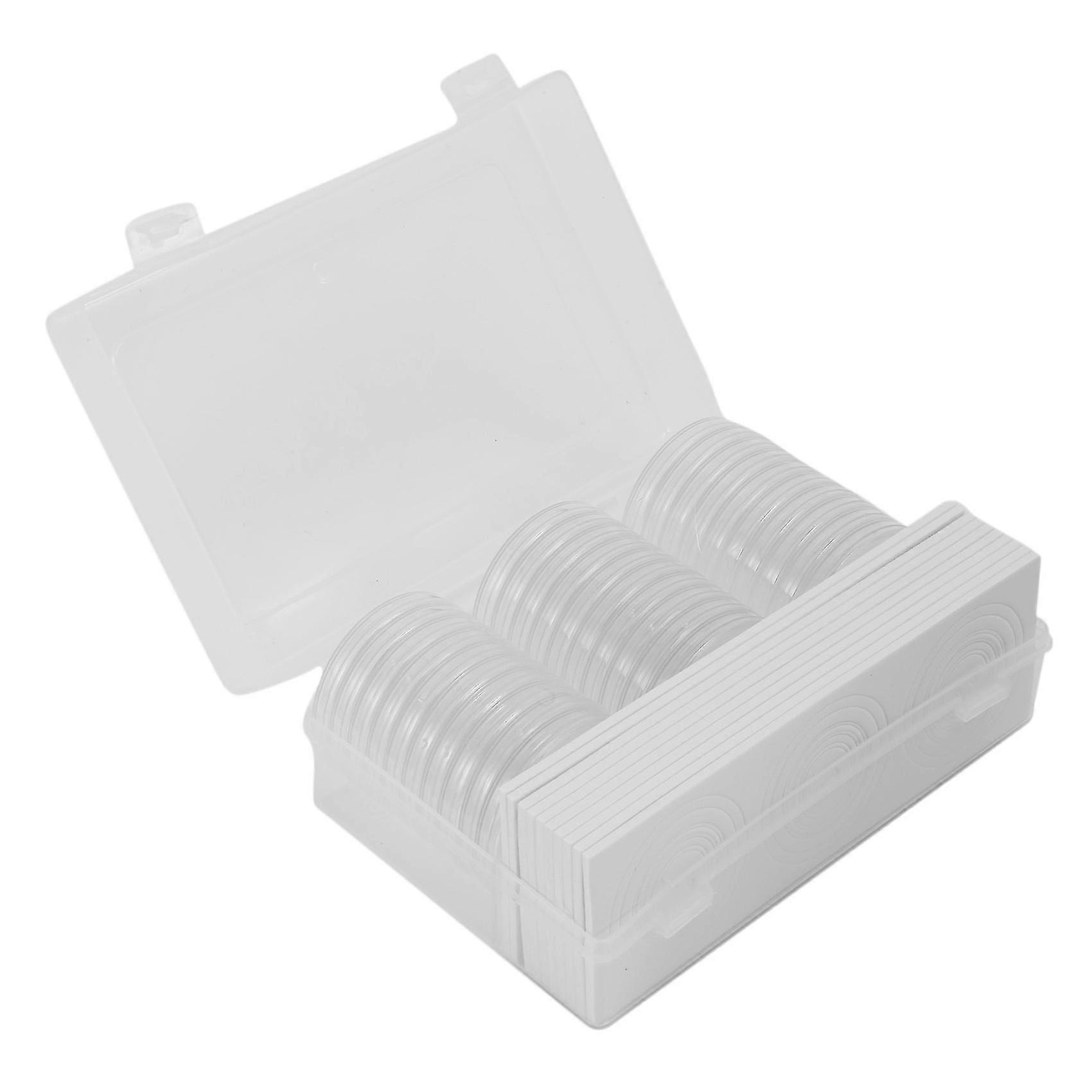 46 mm Coin Capsules Holder and Protect Gasket Coin Holder Case Box for Coin Supplies (8 Sizes, 30 P