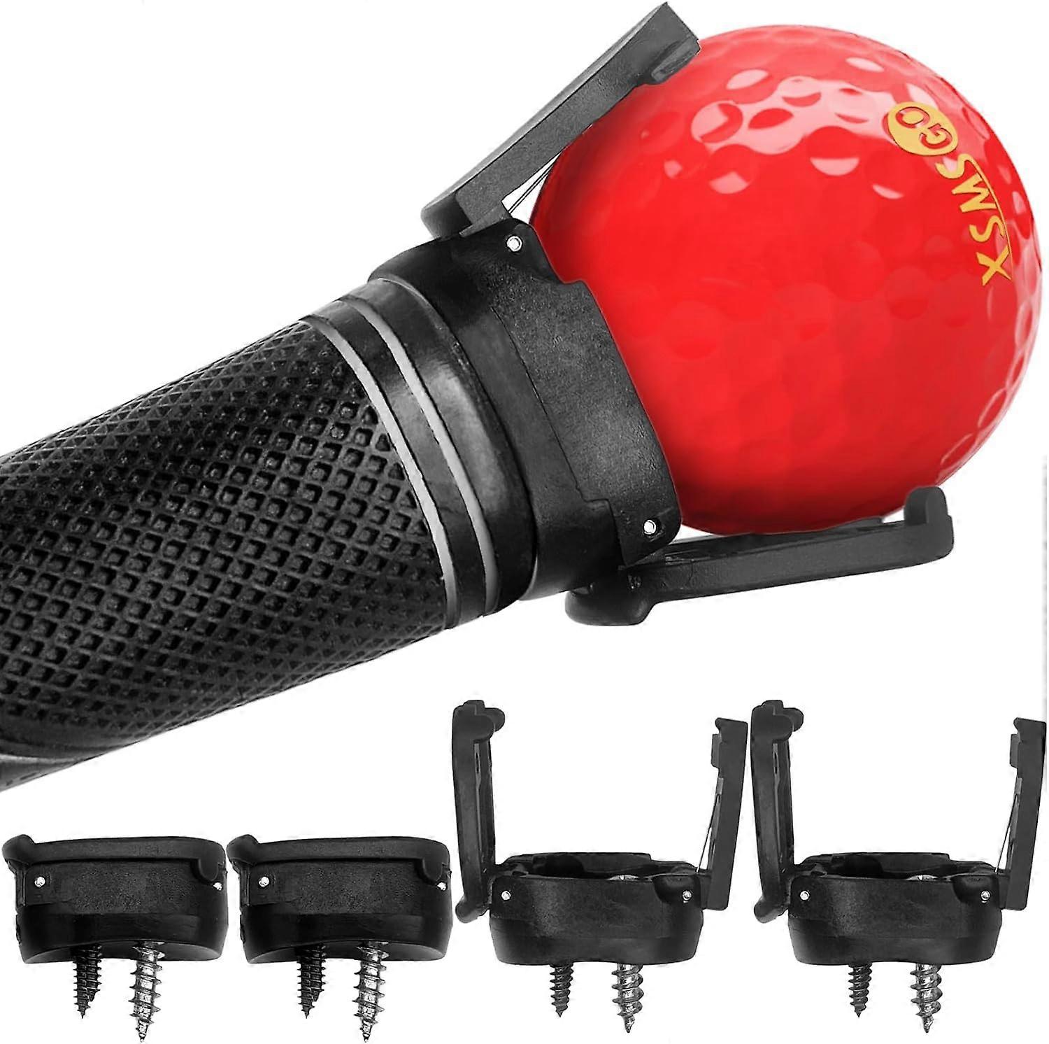 4pcs Golf Ball Retriever,Quick-Install Golf Ball Picker Upper Tool