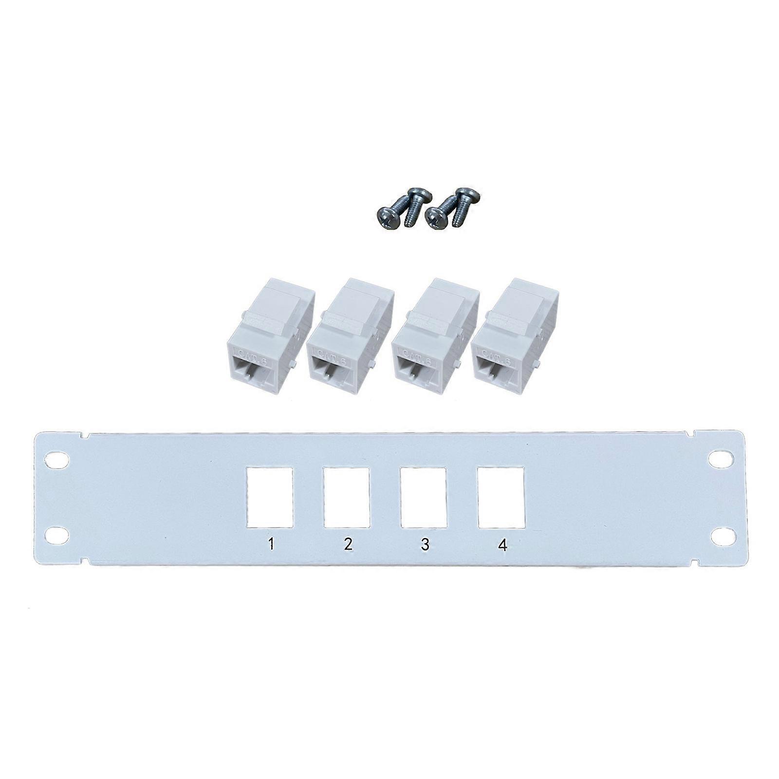 4-Port CAT6 Unshielded Patch Panel Rackmount 4 θύρες Gigabit RJ-45 Ethernet