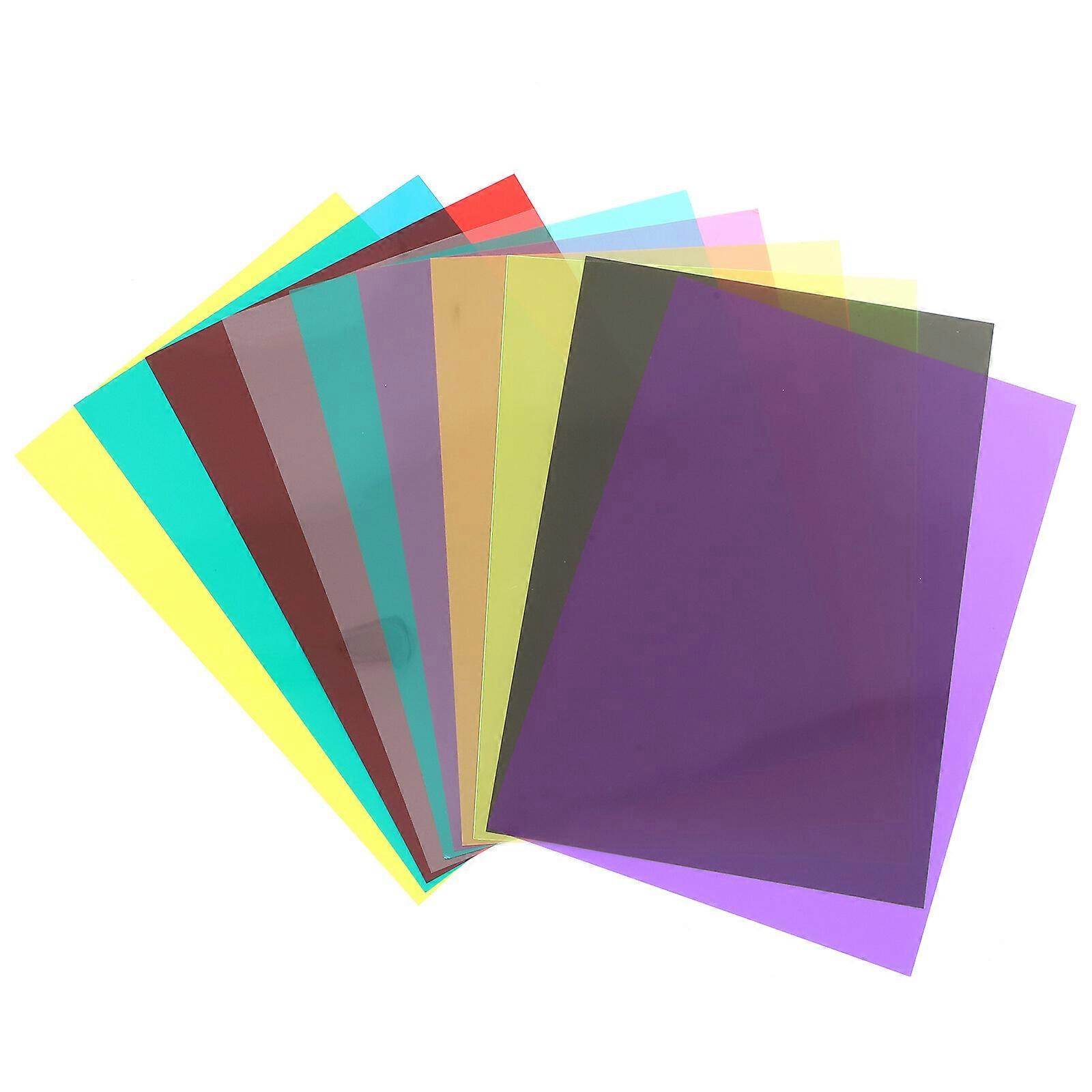 10Pcs Transparent Light Gel Filtering Sheets Light Diffuser Sheets PVC Photo Lighting Filters