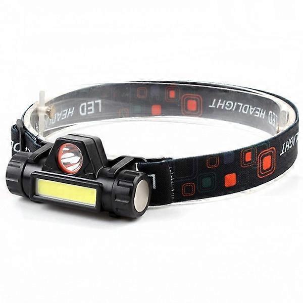 Headlamp with 2 different light patterns - Light and powerful Black