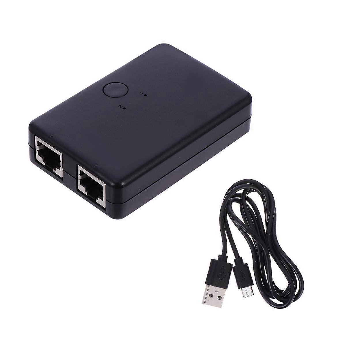 Gigabit Switch Internet Splitter Boxes 2 1 Out Port Hubs Network Splitter Selector Hubs Desktop Metal Switch