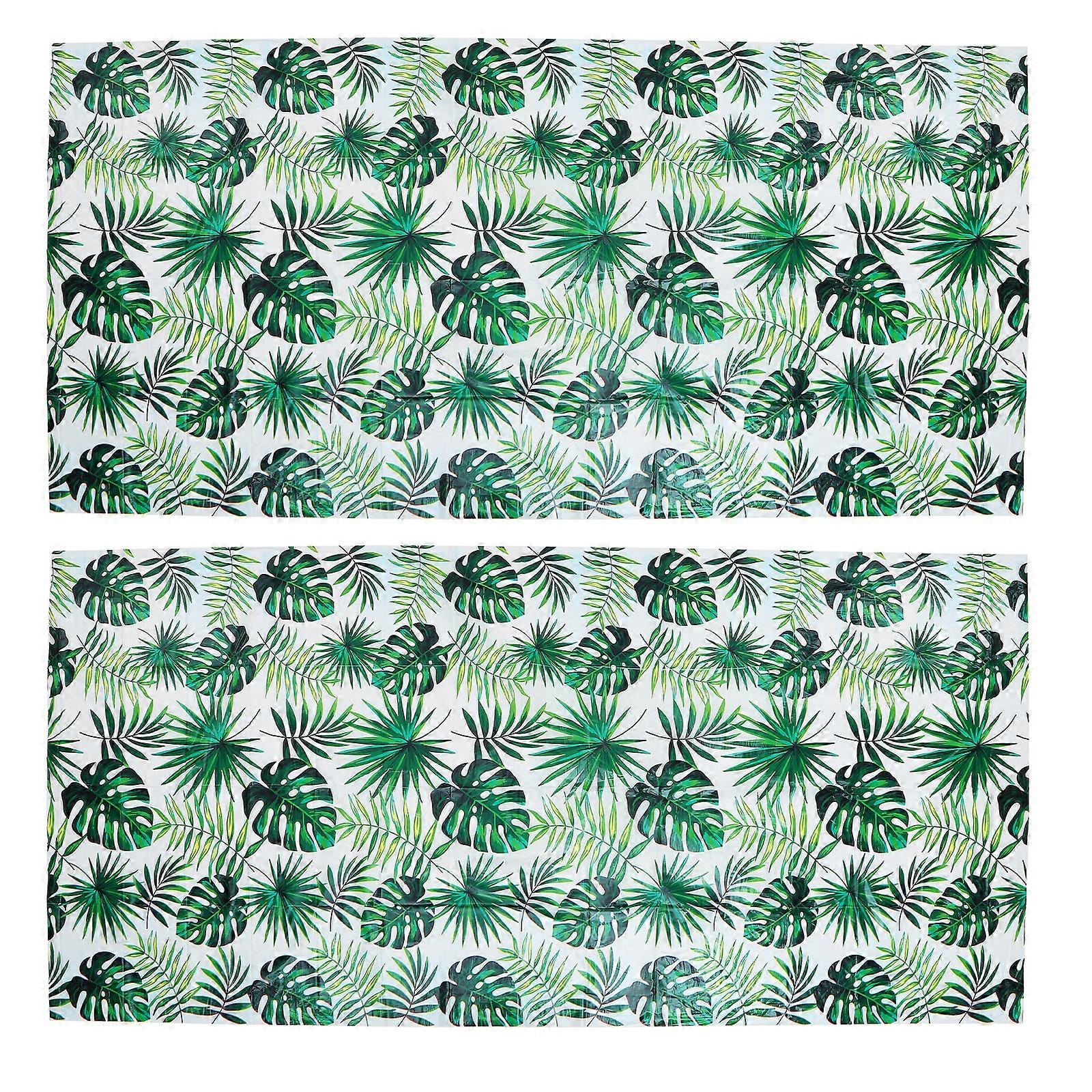 2 Pcs Hawaiian Decor Tropical Table Covers Luau Table Cover Plastic Rectangular Table Covers Table Protection Cloth