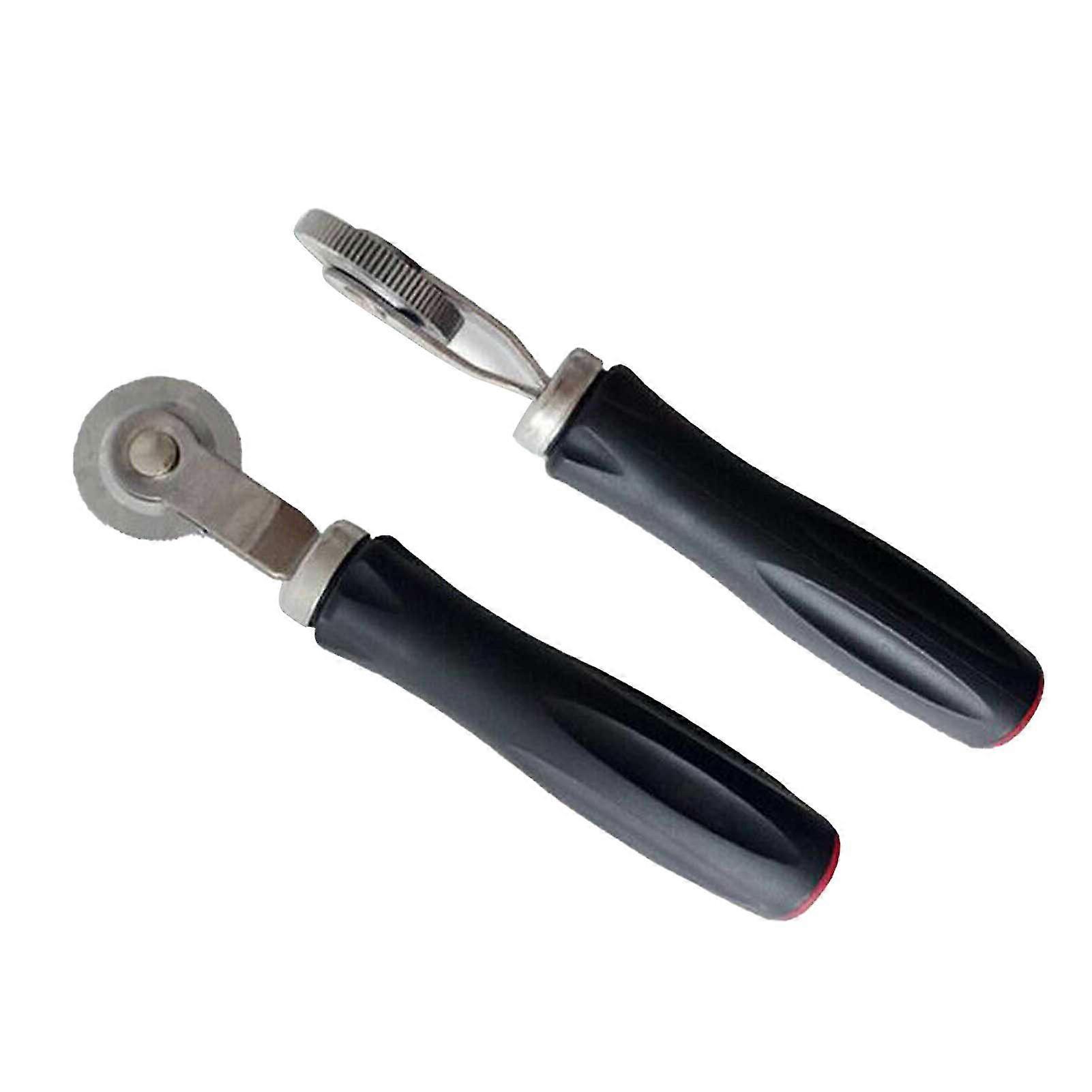 Auto Tyre Puncture Repair Tools Patch Ball Bearing Roller Stitcher Liner Scraper(Black)(1Pcs)