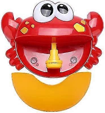 الطفل حمام فقاعة لعبة، الموسيقية التلقائي الكرتون سرطان البحر على شكل 12 أغاني فقاعة صانع الطفل حمام لعبة (الأحمر) (1PC)