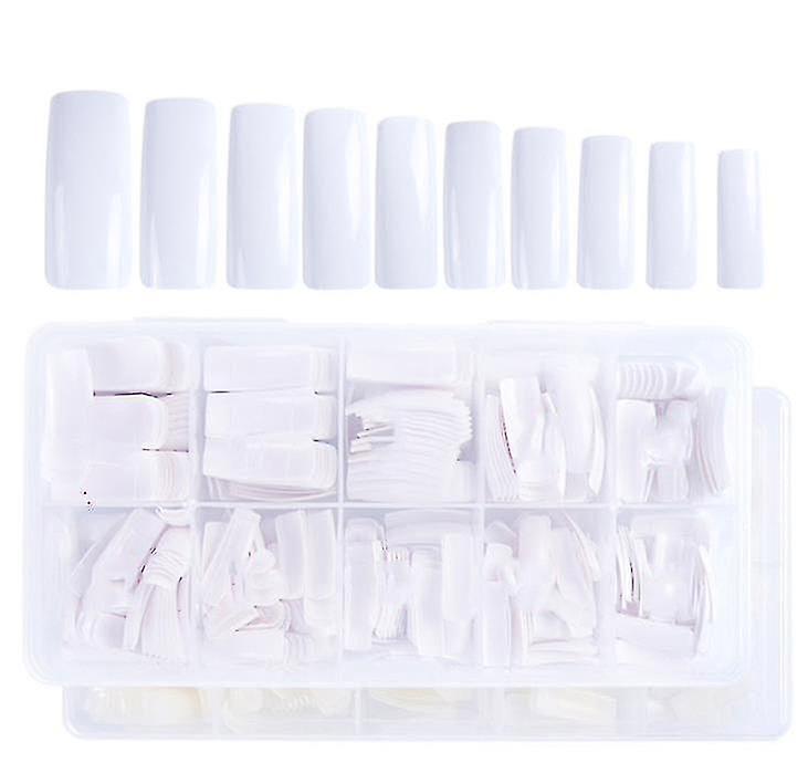 500 Pcs White/natural/transparent Nail Pieces False Nails
