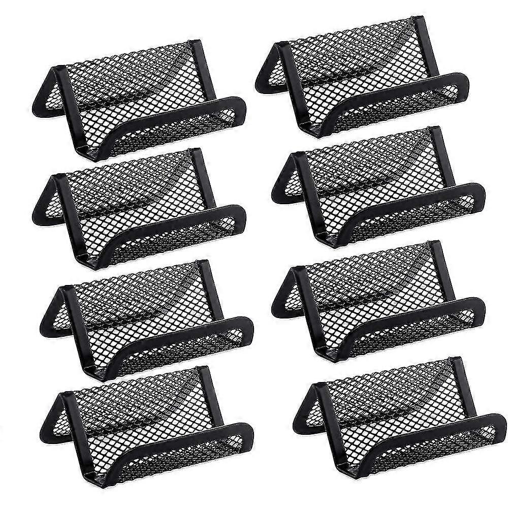 For 8 Pack Metal Mesh Business Card Holder - Desk Card Holders, Metal Card Display Stand, Professional and Stylish Desk Accessory
