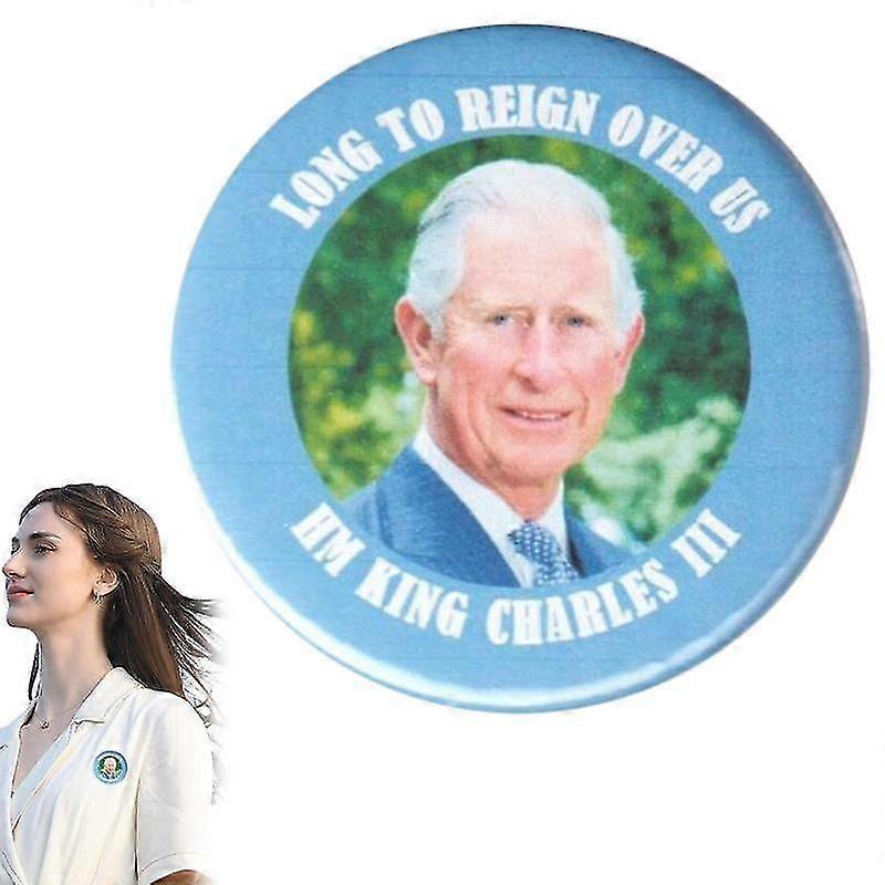 King Charles Iii Memorial Badge Portable Keepsake Pin For Clothes Collar Bag Jacket