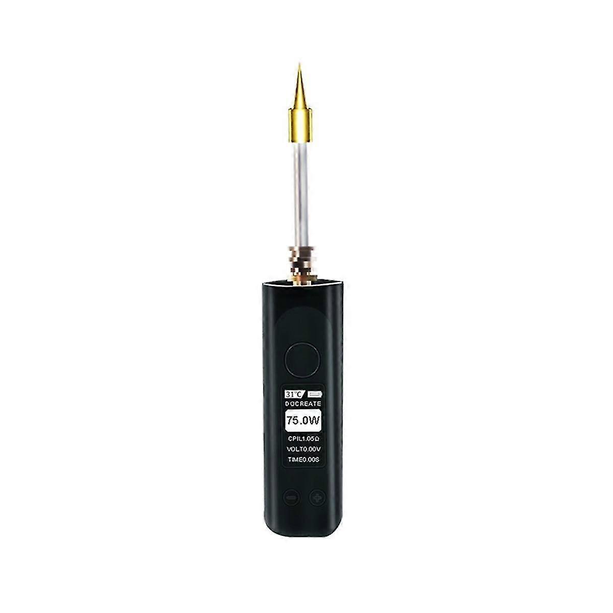 Portable 75w Wireless Soldering Iron Voltage Regulating Fast Heating Lcd Display Soldering Charging Model 2500mah White