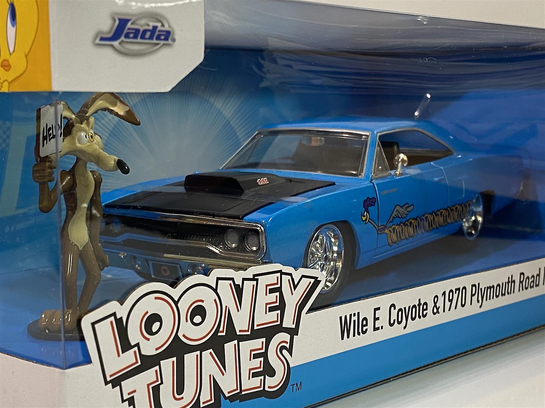 Jada 1:24 Plymouth Road Runner De Wile E. Coyote - Looney Tunes, Voiture Miniature Neuve