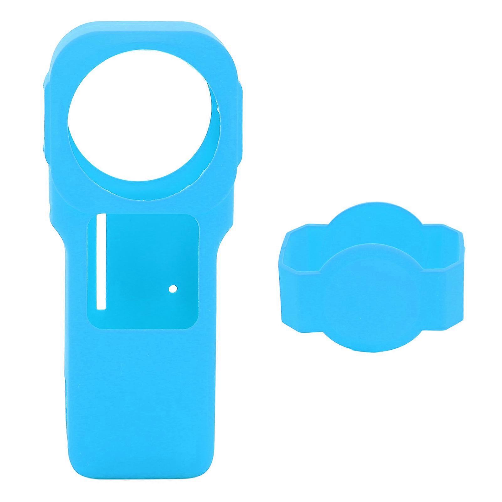 Panoramic Camera Silicone Protective Case Lens Cover for Insta360 ONE RS 1in 360 Edition Blue