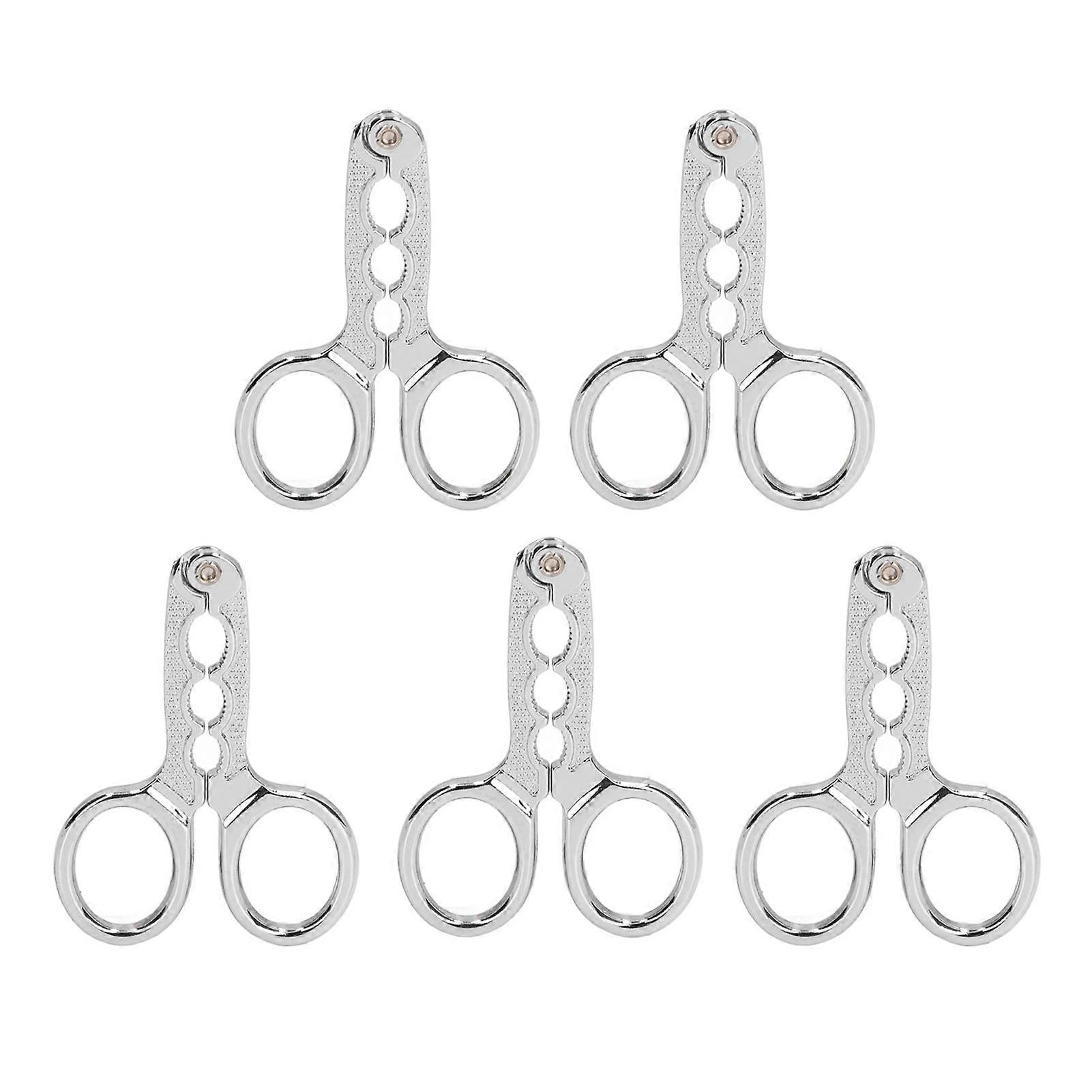 5PCS Multifunctional Nut Cracker Nut Sheller Opener Stainless Steel Walnut Plier for Household