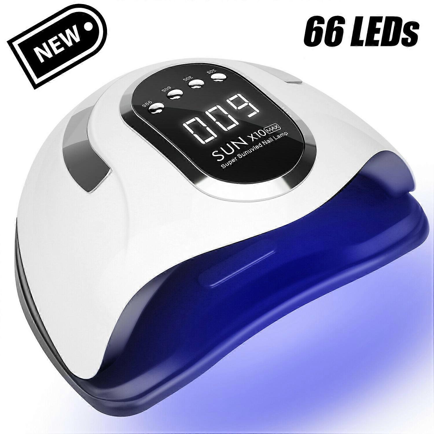 Uv Led Nail Gel Lamp 220W Professional Automatic Nail Dryer, Fast Drying, 66 Led Lamp, Large Lcd Screen, 4 Timers 10s/30s/60s/99s For Semi-permanent