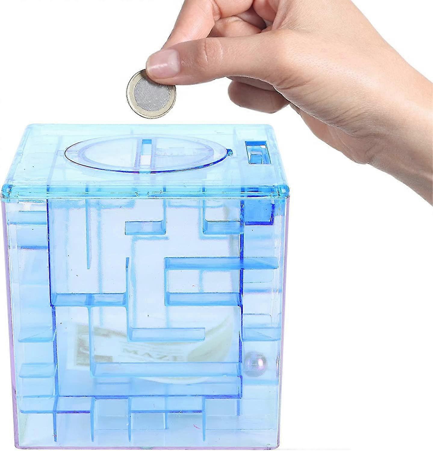 Money Maze Puzzle Box, Unique Money Storage, Maze Game Coin Saving Box Great Present for Kids and Children 1pc