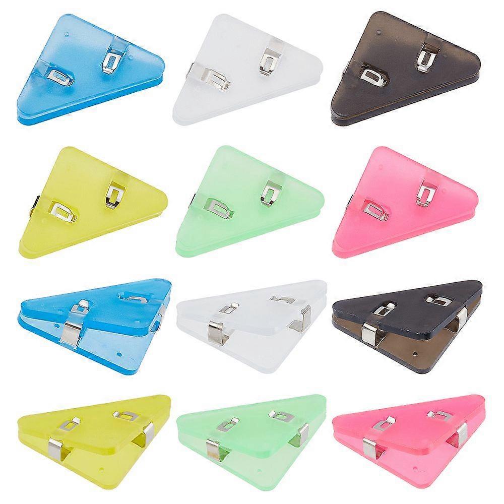 24 Pcs Triangle Corner Paper Clip 6 Colors Multifunctional Book Page Corner Clips Document Binder Clips Prevent Books Curling Reading Bookmark for Off