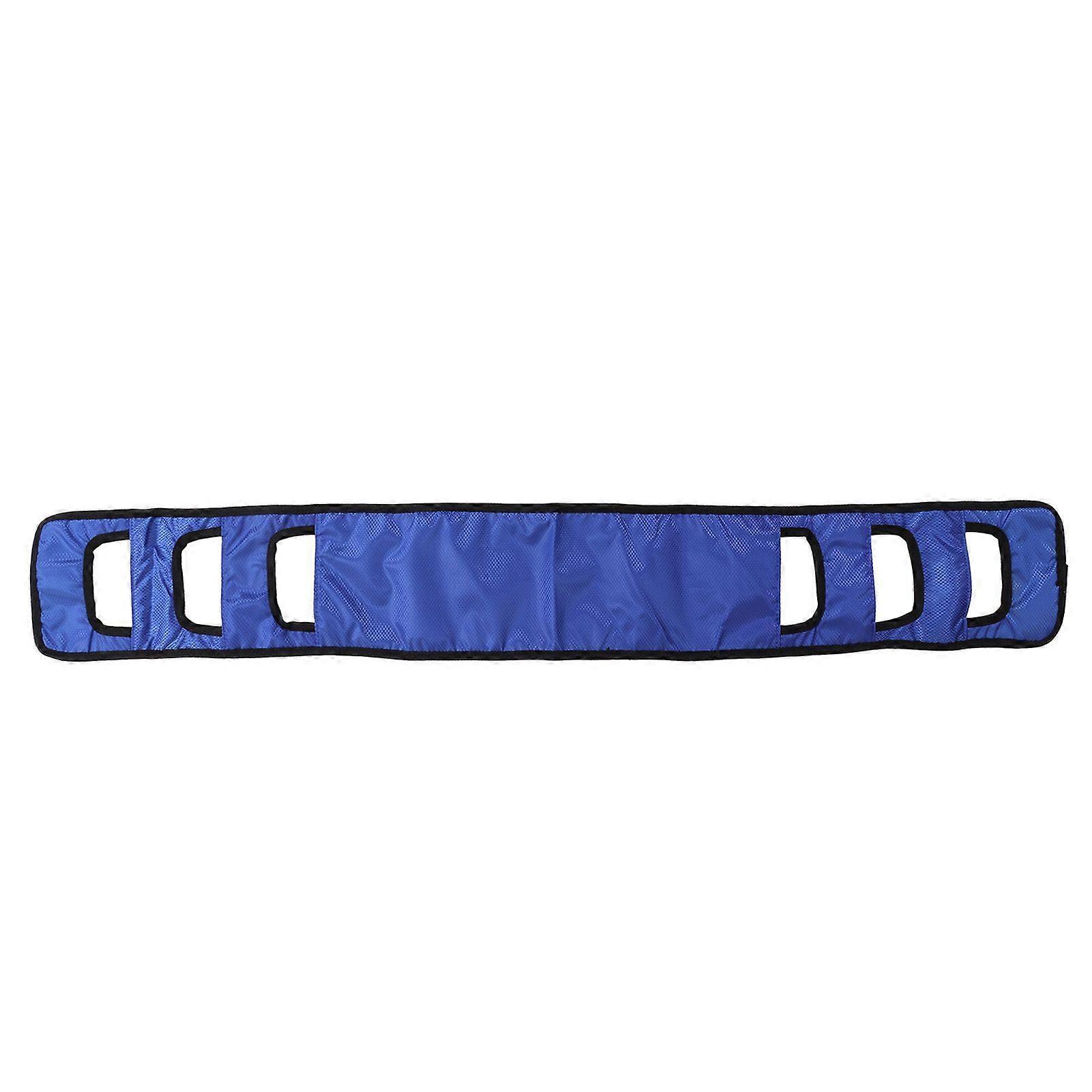 Seniors Bed Transfer Sling Labor Saving Widened Breathable Elderly Lift Turning Belt with Padded Handle for Patient Blue