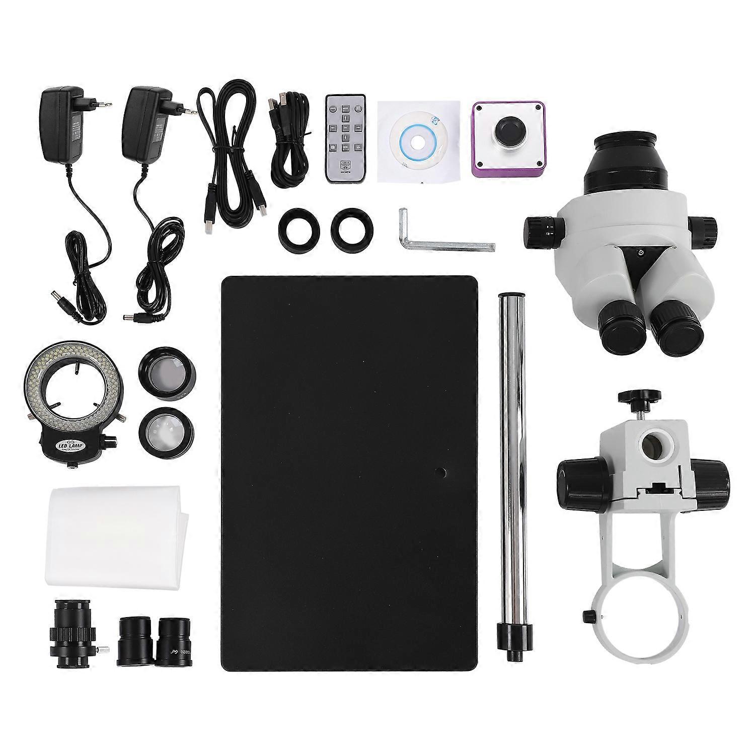 51MP USB Digital Microscope Camera 3.5X‑90X Stereo Microscope Set for Welding Repairing AC100‑240VEU