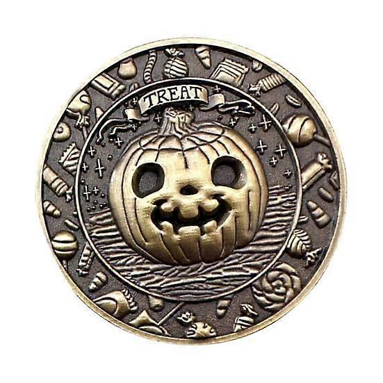 Halloween Coin Festive Trick-or-Treat Coins with Pumpkins Artistic Handmade Commemorative Coins Decision Maker Yes/No Coins
