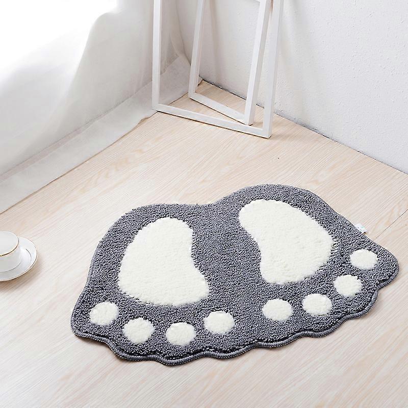 Soft Cartoon Floor Mat for Kids, Silver Gray