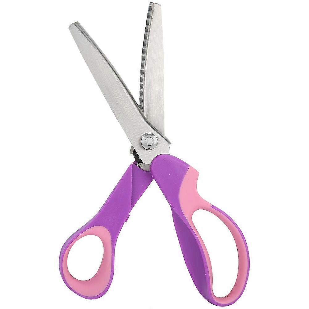 Wavy Serrated Scissor Colour Handle DIY Hand Made Cloth Paper Cross stitch Cutting Tools(Triangular
