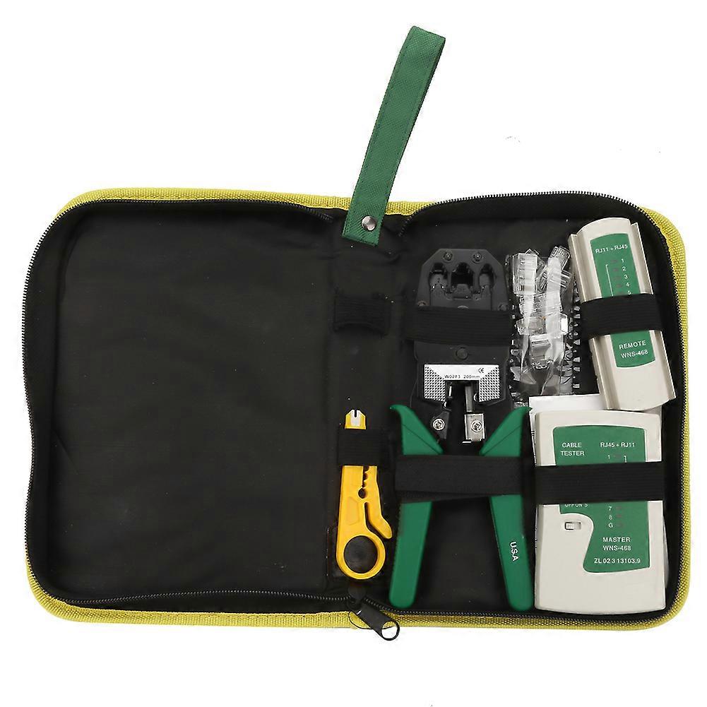 Multi-Function Net Cable Tester Set Wire Stripper Knife RJ Connector Set for Network Cable Test