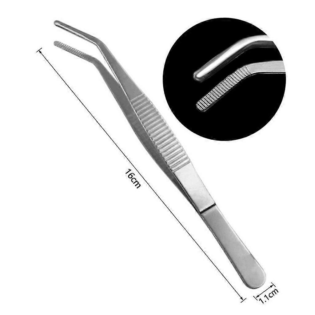 12.5/14/16/18 سم ملاقط ستانلس ستيل أدوات مطبخ الحديقة ملقط منحني-YKY416