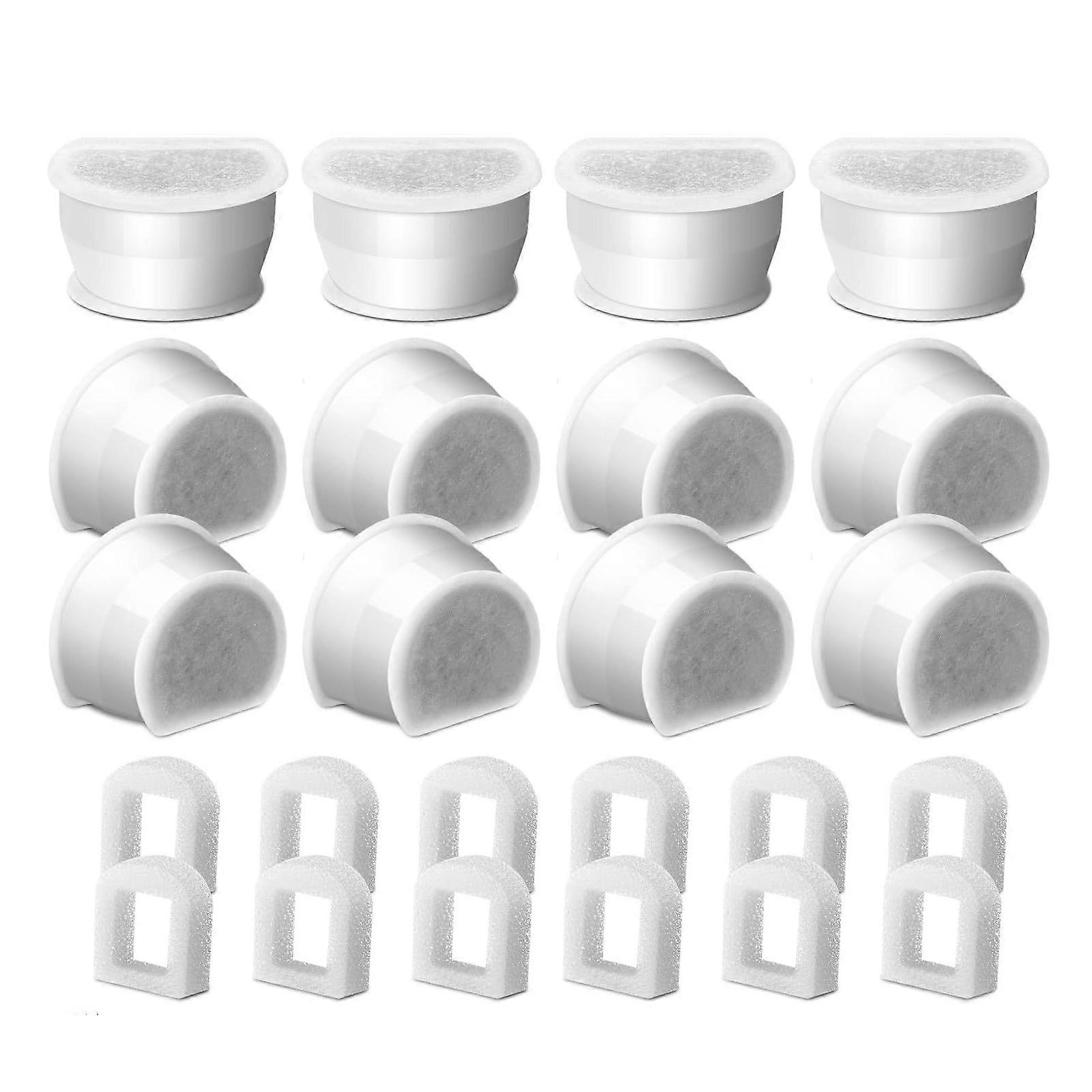 Pet Fountain Filters and Foam Set for Dog Cats Water Dispenser Replacement Filter Drinking Fountain Filtration Systems