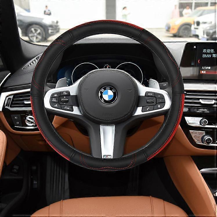 DERMAY Genuine Leather Car Steering Wheel Cover for BMW X1 X2 X3 X4 E84 F84 F39 E83 F25 G01 F97 F26 G02 F98 Auto