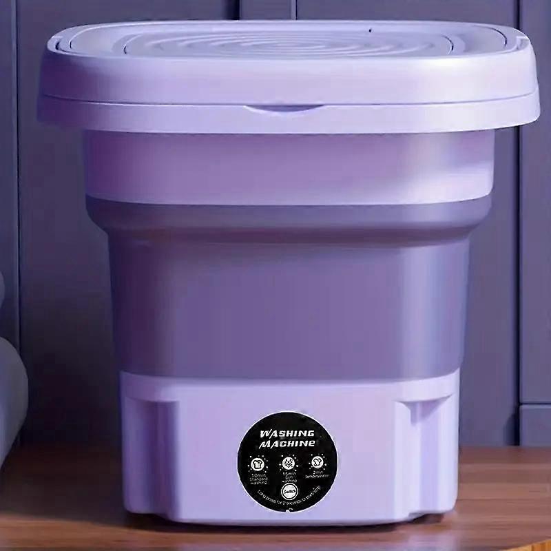 8L Foldable Mini Washing Machine - Fully Automatic Portable Small Washer for Underwear, Panties, Socks, Baby & Toddler Clothes!