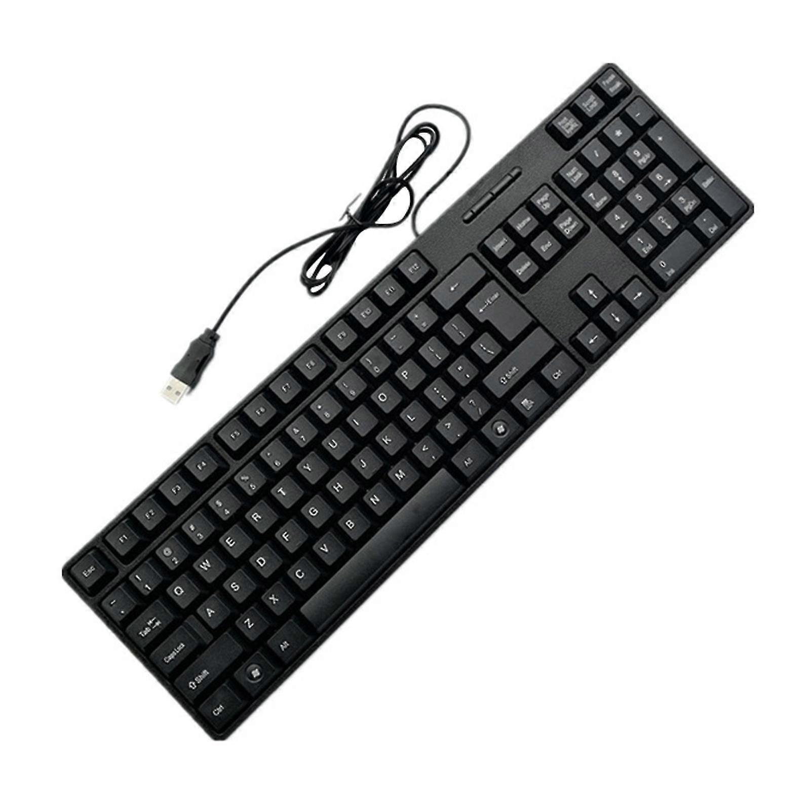 Universal Multi-language 104 Keys Ergonomic USB Wired Keyboard for Laptop PC