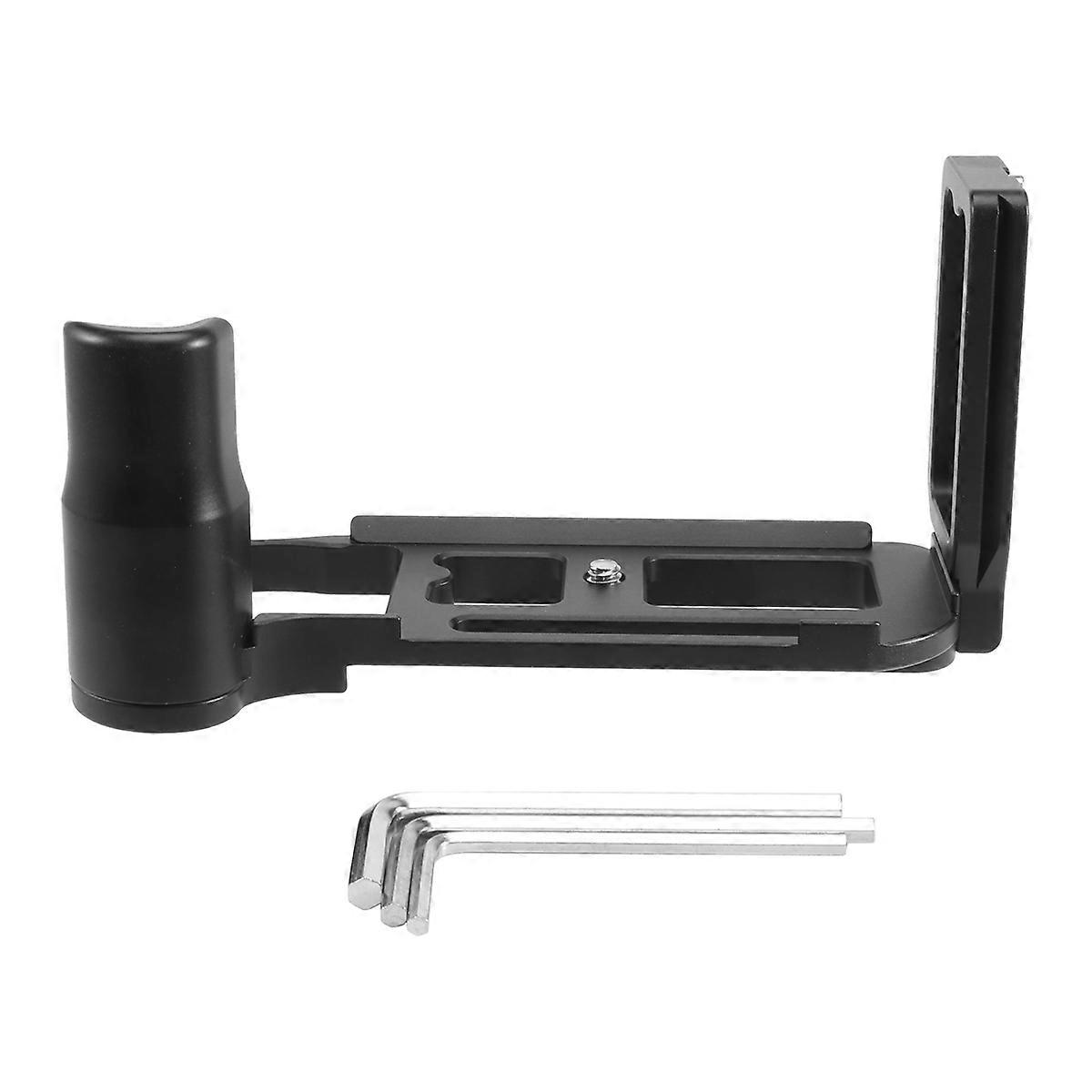 Quick Release L Plate Vertical Hand Grip Holder Bracket Double Handle for DF DSLR Camera Black